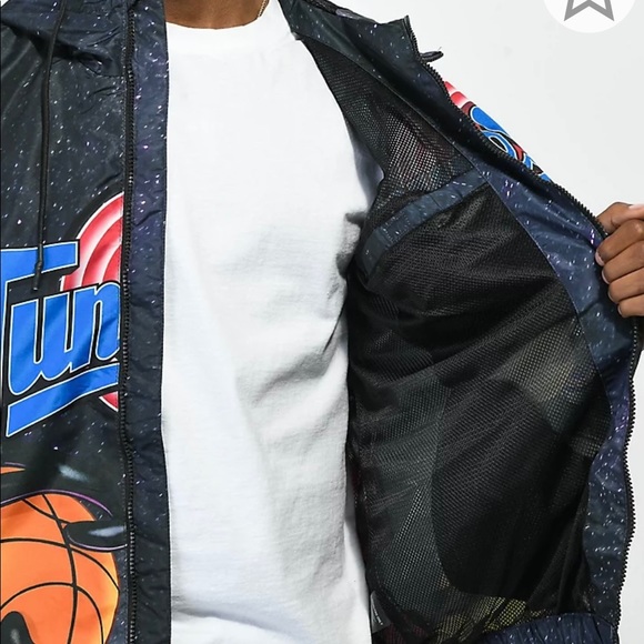 NWT🧥  Members Only x Daffy Duck "Tune Squad" Black Windbreaker Jacket SZ-S - Picture 5 of 16